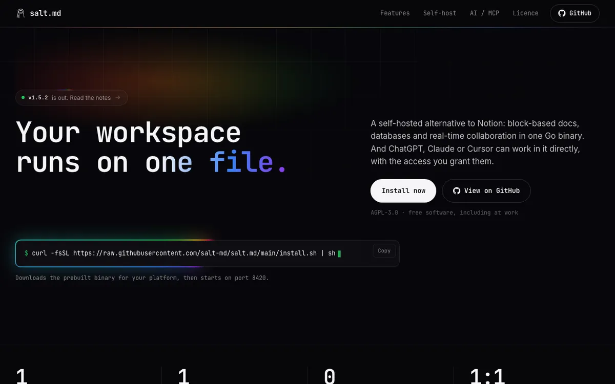 Startseite von salt.md auf dem Desktop